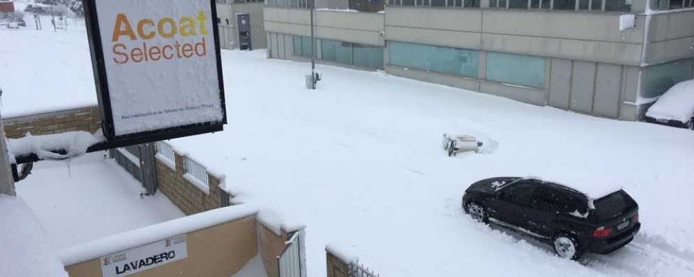 En Ávila, nuestro taller Rubenpa está bajo la nieve